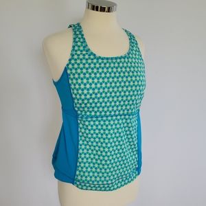 Land's End Polka-dot Tankini Top NWOT Sz 10